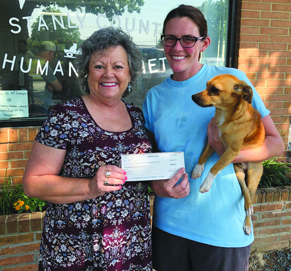 Humane Society accepts donation The Stanly News & Press The Stanly
