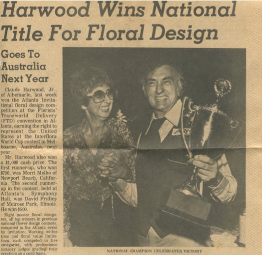 STANLY MAGAZINE: A florist and artist, Claude Harwood looks back on his  70-plus year career, including helping decorate the White House - The  Stanly News & Press