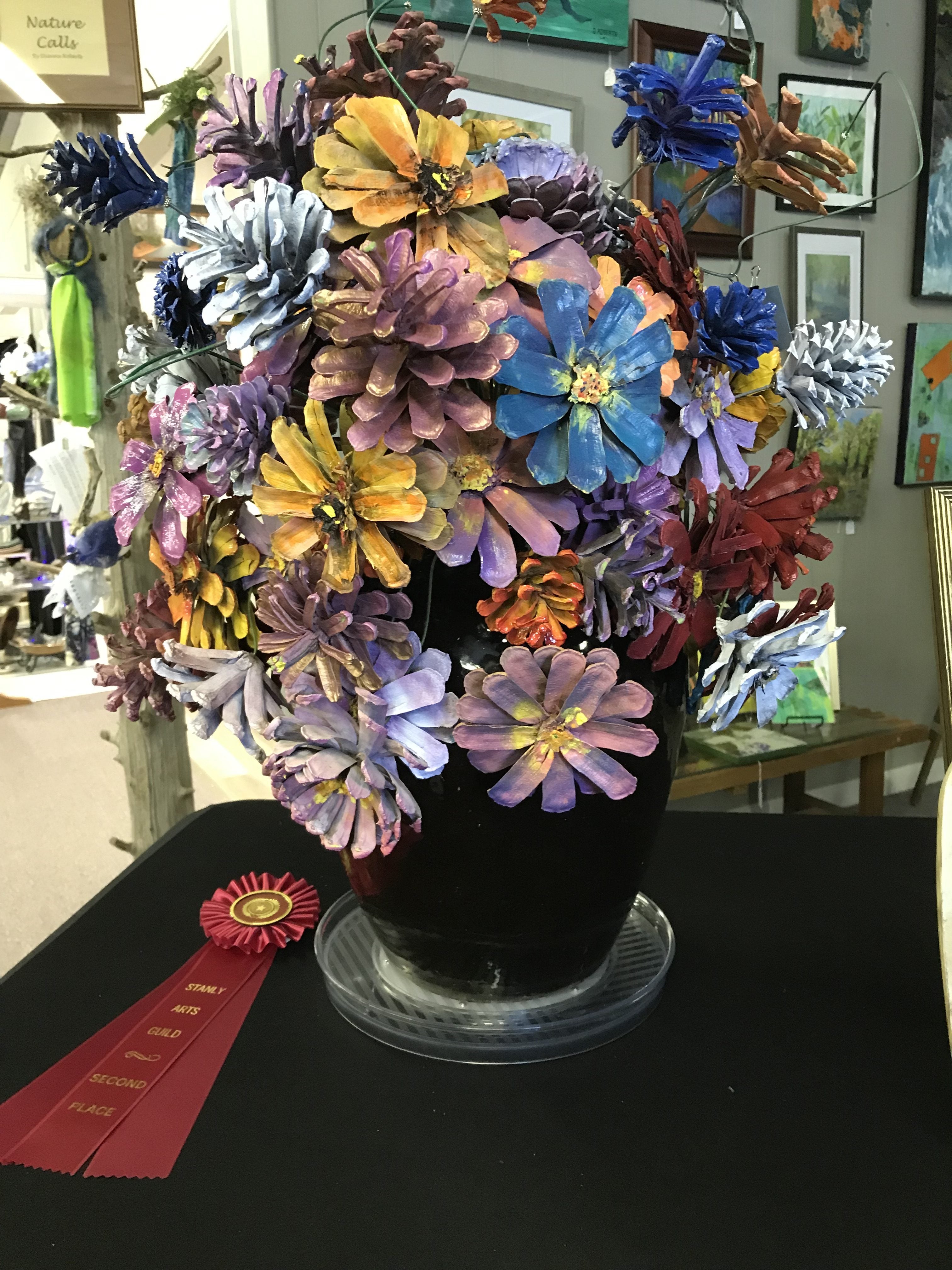 Second place in 3-D was won by Karen W. Lowder for “Fireworks.” (Photo by TOBY THORPE)